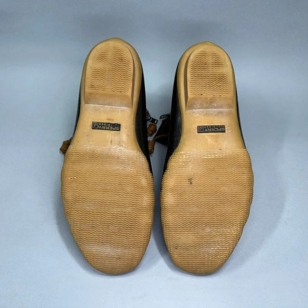 Sperry Women's Size 7.5 Saltwater Brown Leather Duck Boots‎